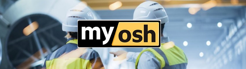 myosh logo with workers